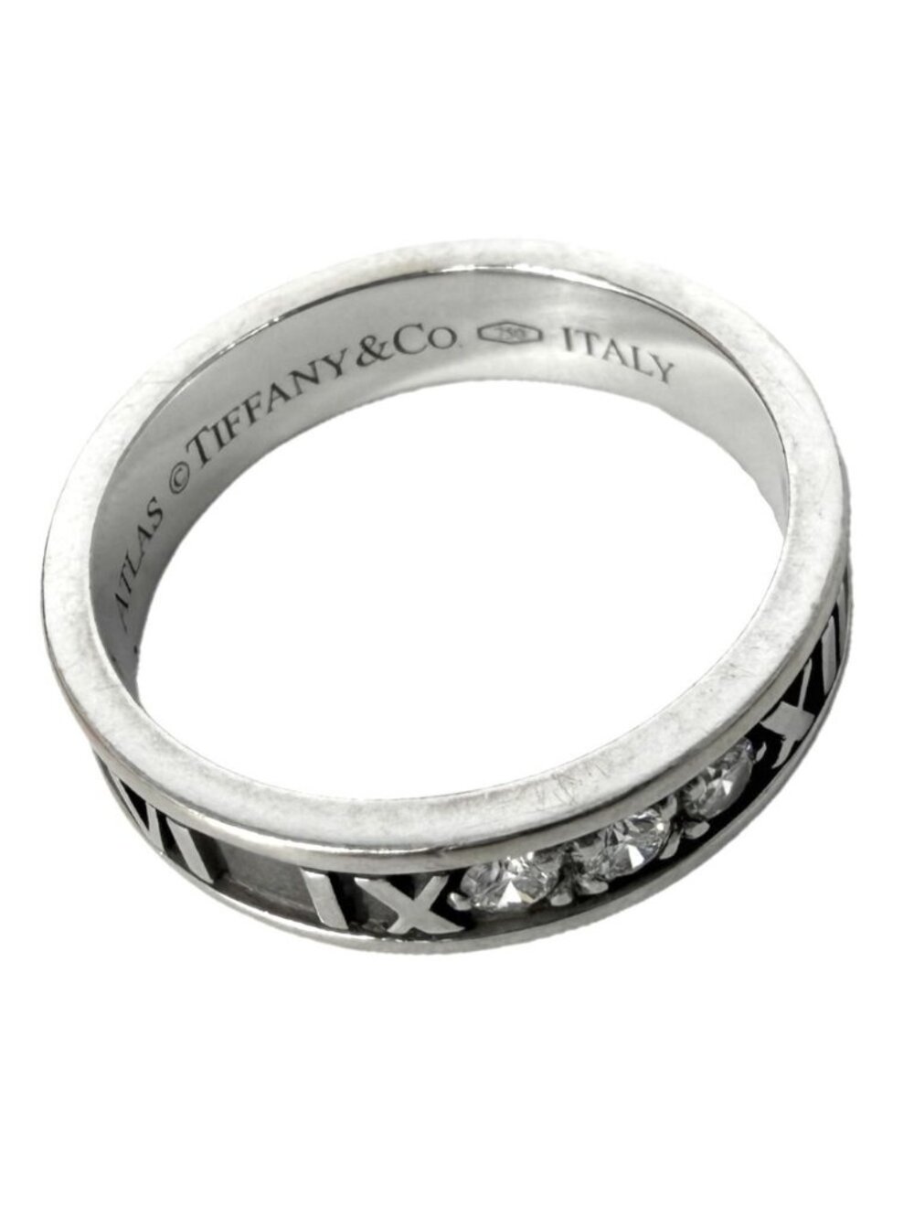 Tiffany & Co Ring Atlas WG 18k White Gold Diamond